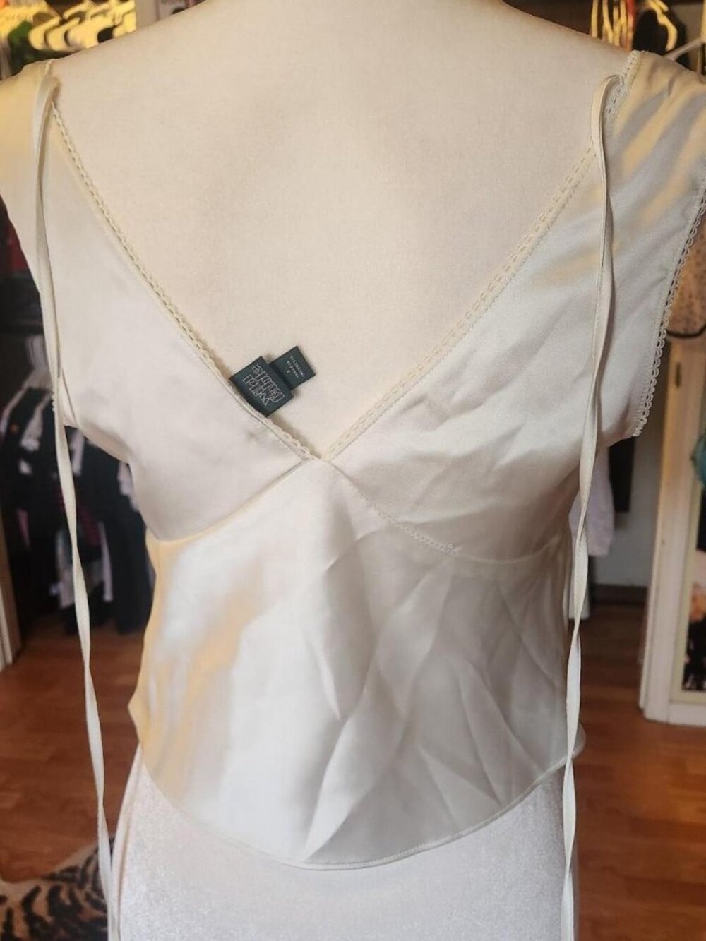 white satin top - Picture 2 of 3